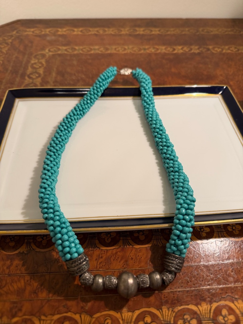 Turquoise Beaded Vintage Necklace - purchased in Turkey